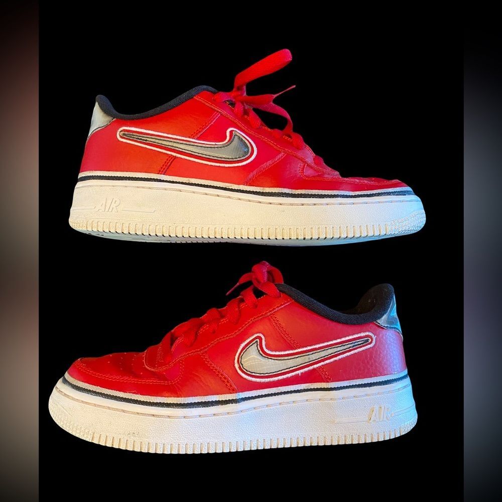 Nike Air Force 1 2018 Nike boys red leather low top size 5